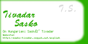 tivadar sasko business card